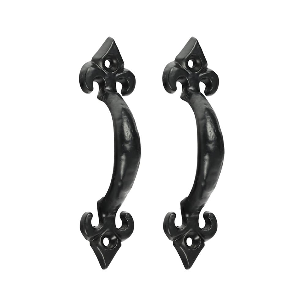 Timco Fleur De Lys Pull Handle - Antique Black Bag 1 200131