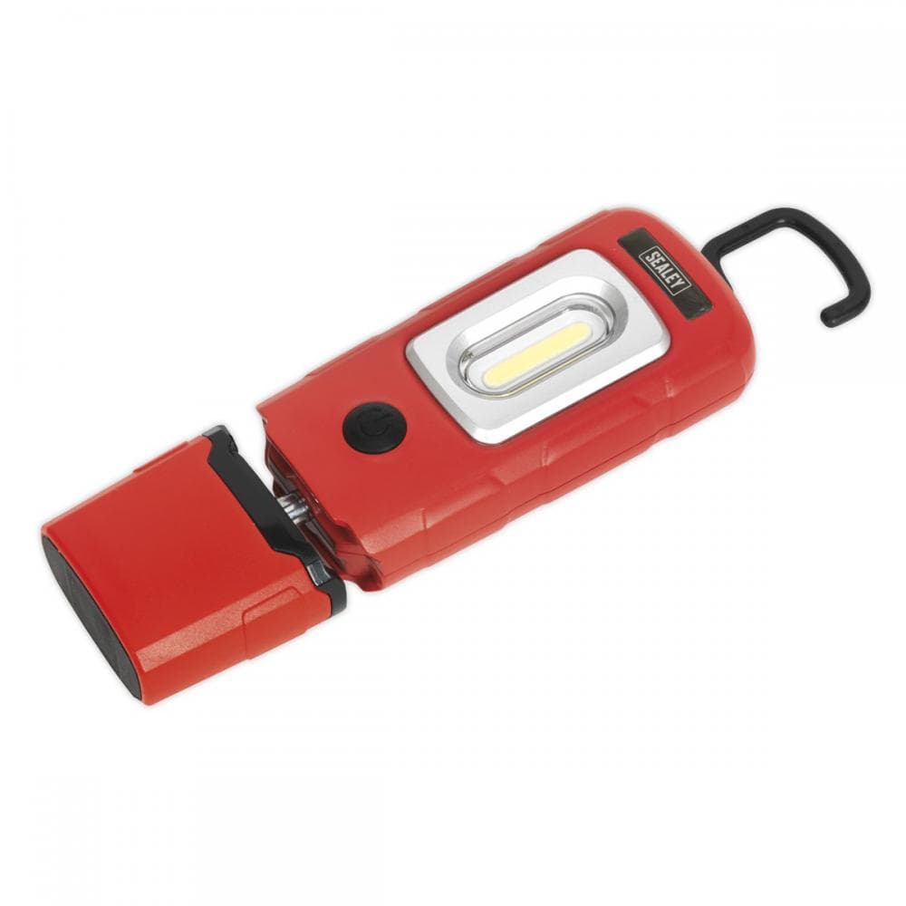 Sealey LED3601R Rechargeable 360° Inspection Light 3W Cob & 1W Smd Led Red Lithium-Polymer