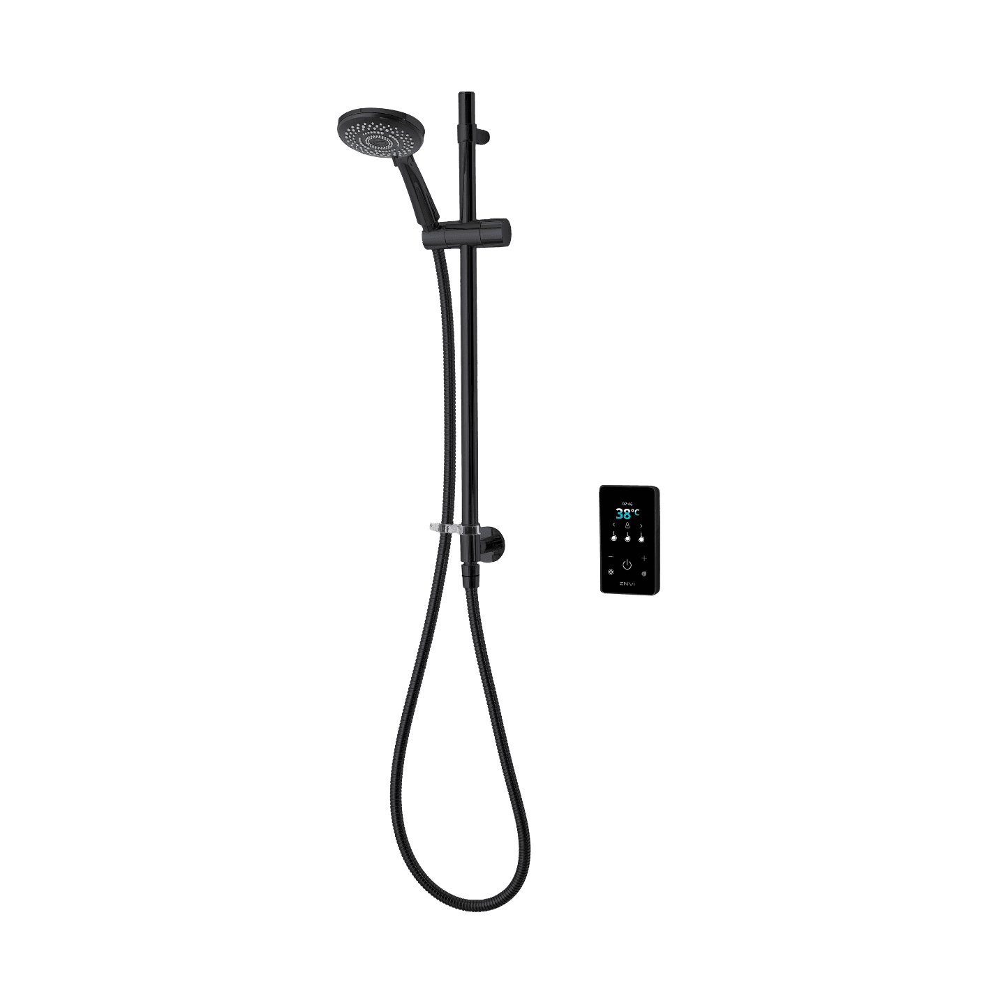 Triton ENVi 9.0kW Thermo Electric Shower Single Outlet Wall Fed Kit - Black