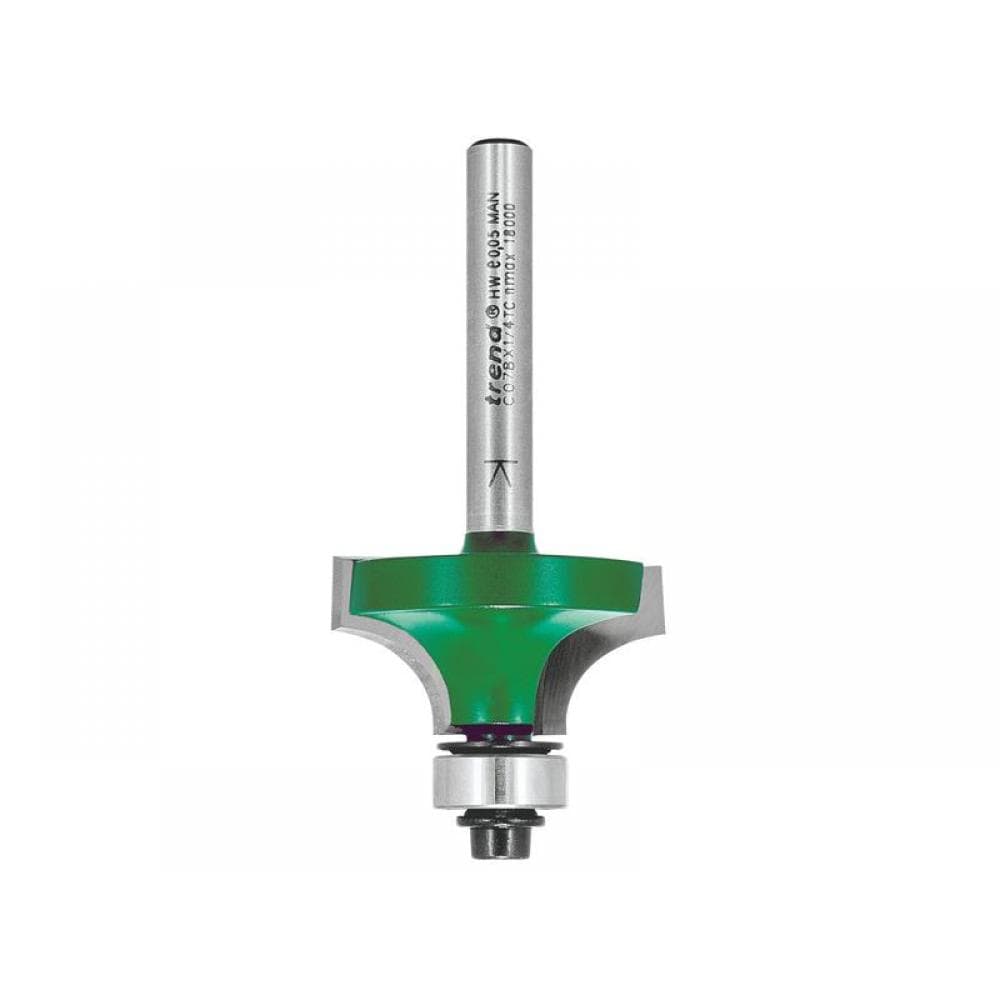 Trend C078X1/4TC C078 X 1/4 Tc Round Over Two Flute Cutter 9.5 X 15.9Mm