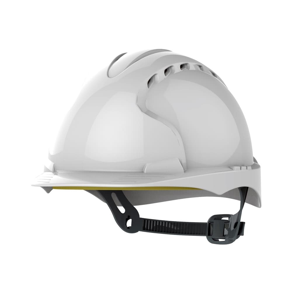 Jsp Safety Products Evo®2 Industrial Safety Helmet - Onetouch™ Slip Ratchet - Mid Peak - Vented - White Unit 1 AJF030000100