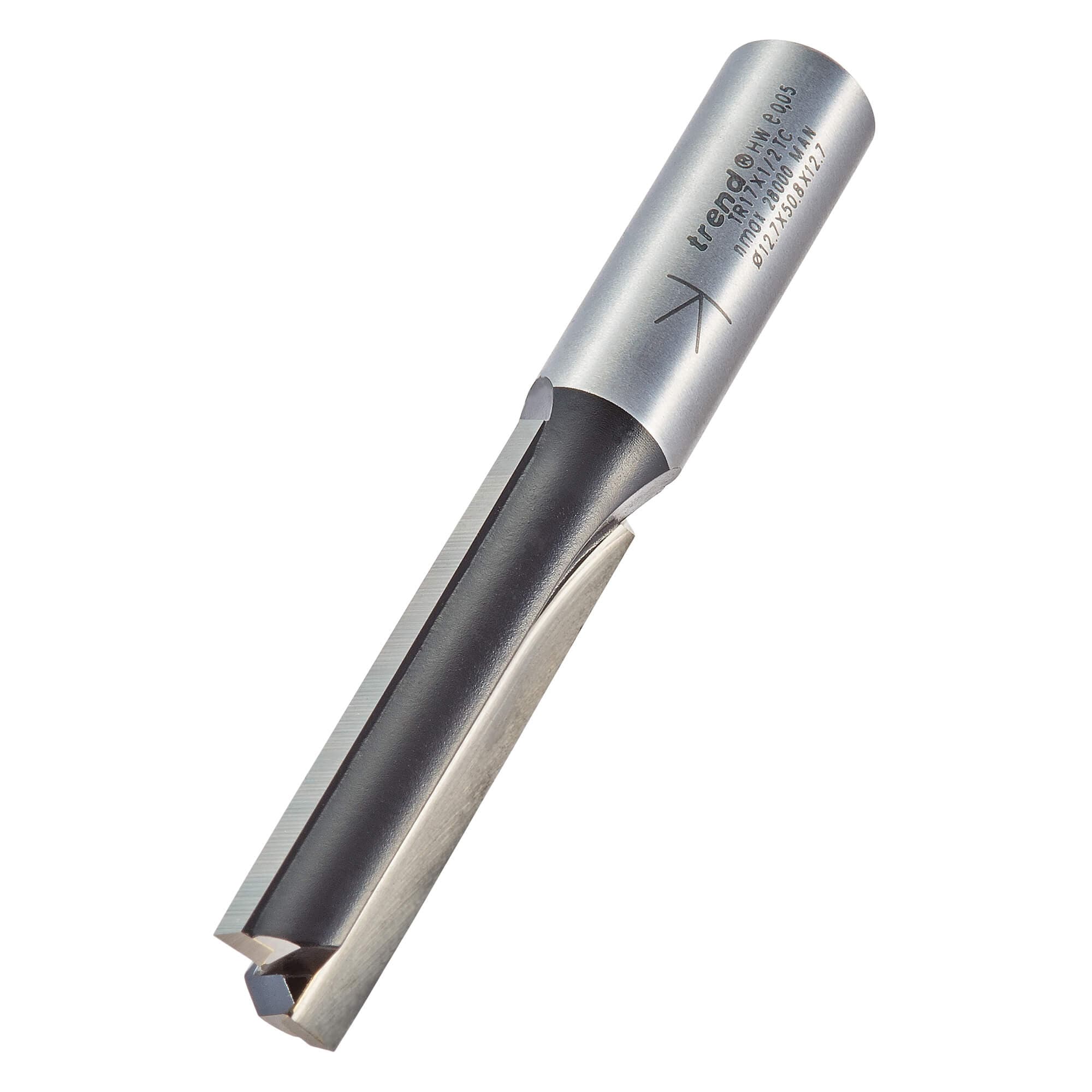 Trend Two Flute Cutter 12.7 Diameter X 50Mm Cut Length Pk 1 TR17X1/2TC