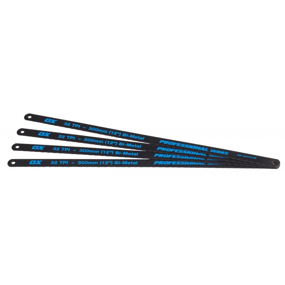 Ox Tools OX-P131332 Ox Pro 12in Hacksaw Blades 32 Tpi Pack 4 EA