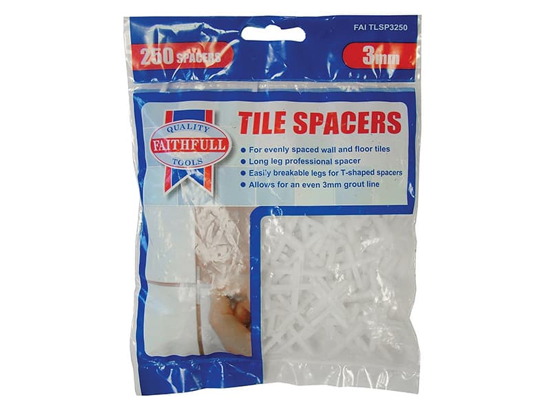 Faithfull 1501325001 Tile Spacer Long Leg 3Mm (Bag 250)