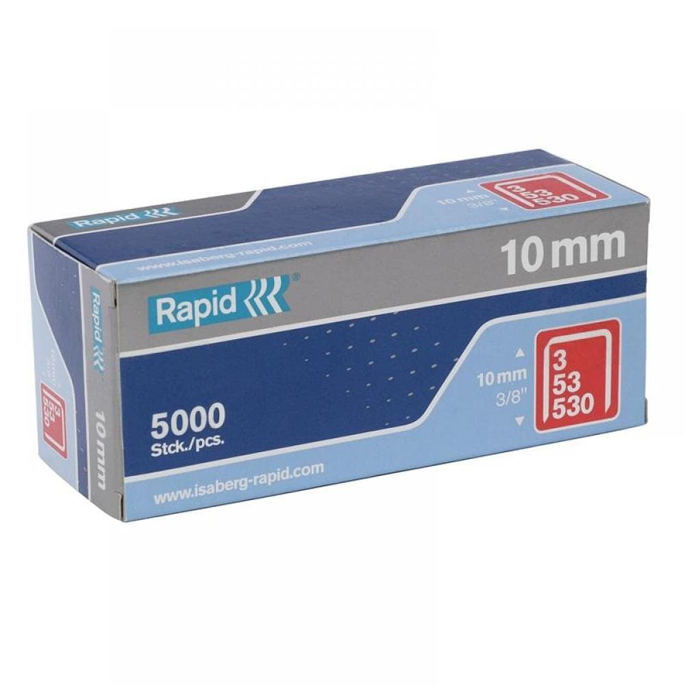 Rapid 11858810 53/10B 10Mm Galvanised Staples (Box 5000)