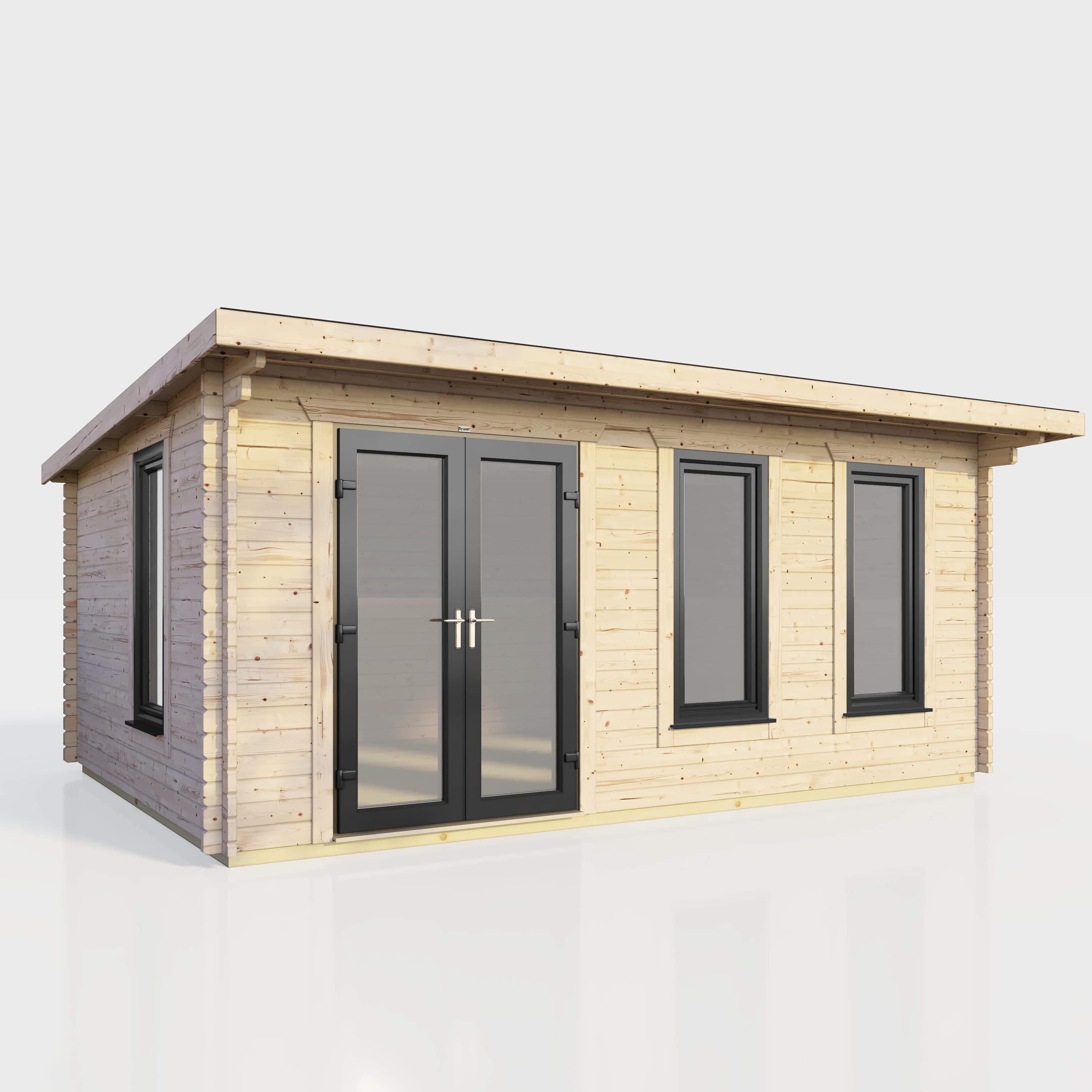 Powersheds 18 x 10 Power Pent Log Cabin Left Doors