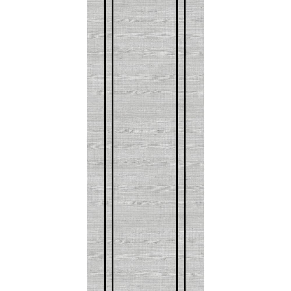 Flush Light Grey Ash Vertical Inlay Fire Door 60M 1981mm x 914mm x 54mm