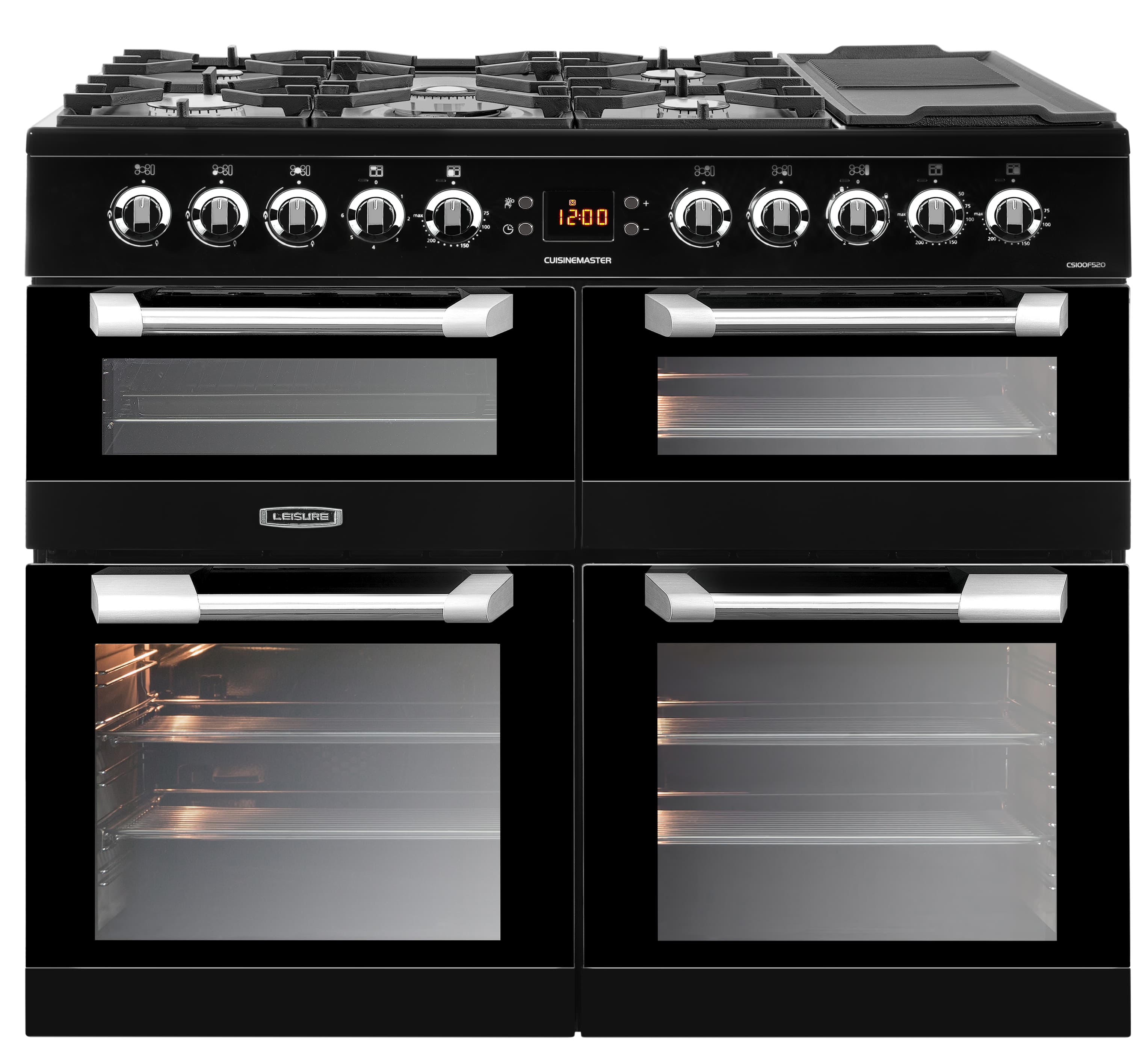 Leisure Cuisinemaster Dual Fuel Range Cooker Black 100cm - CS100F520K