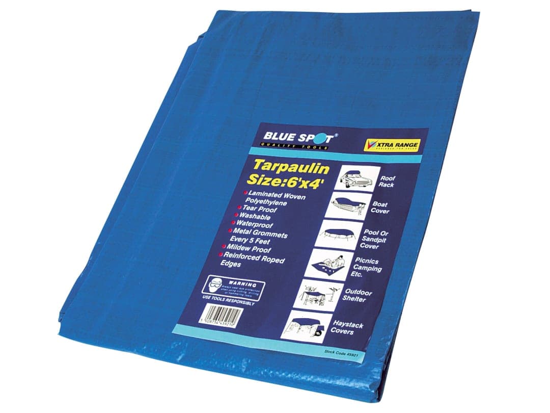 BlueSpot Tools Blue Tarpaulin 1.8 x 1.2m (6 x 4ft) 45921