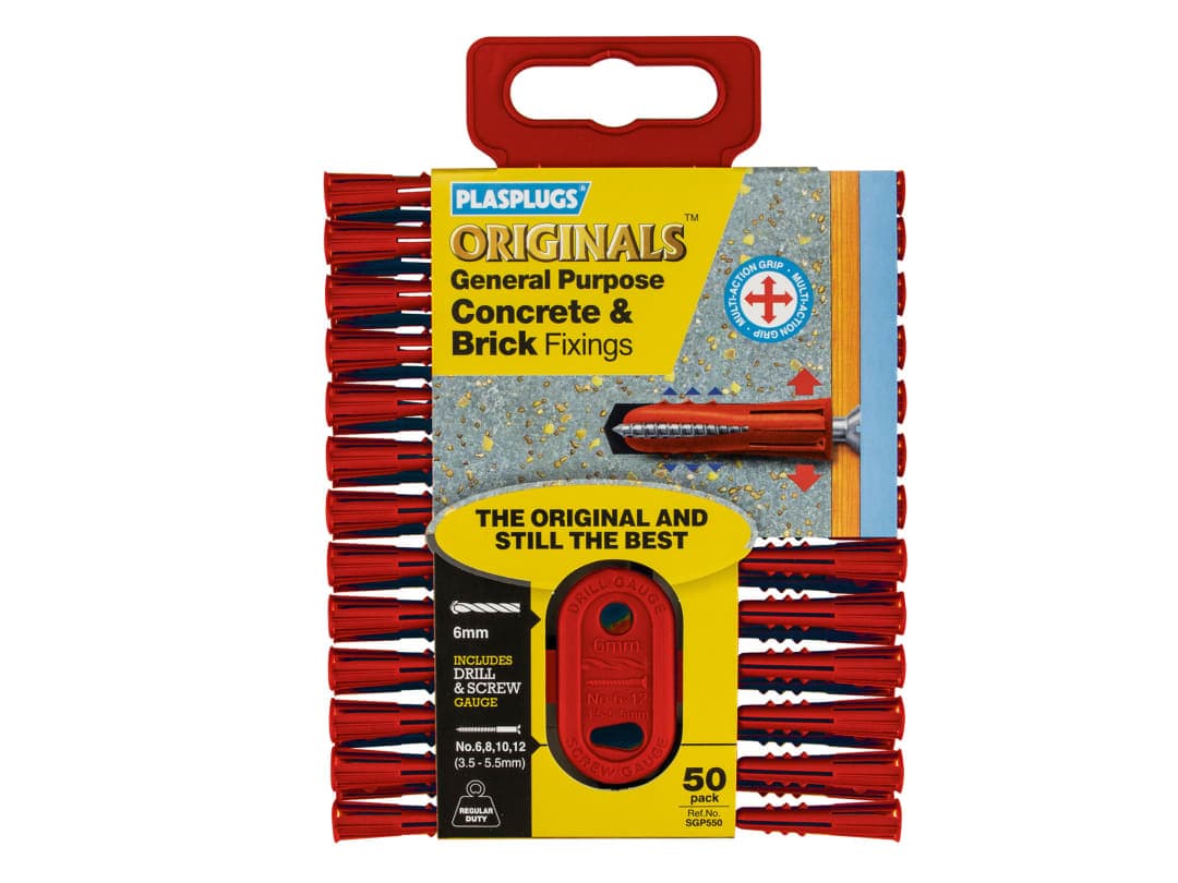 Plasplugs General Purpose Original Fixing Plugs x 50 SGP550 SGP550CC