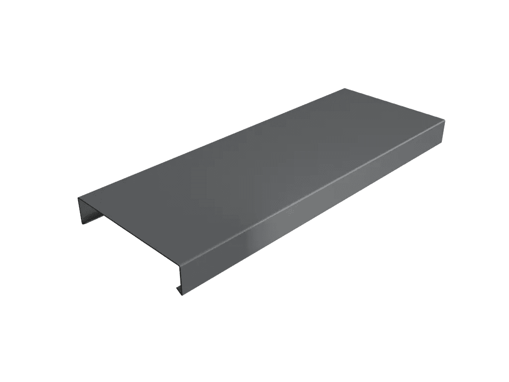 Aluminium Coping for 141-200mm Wall - 260mm x 3mtr Anthracite Grey (7016 Matt)