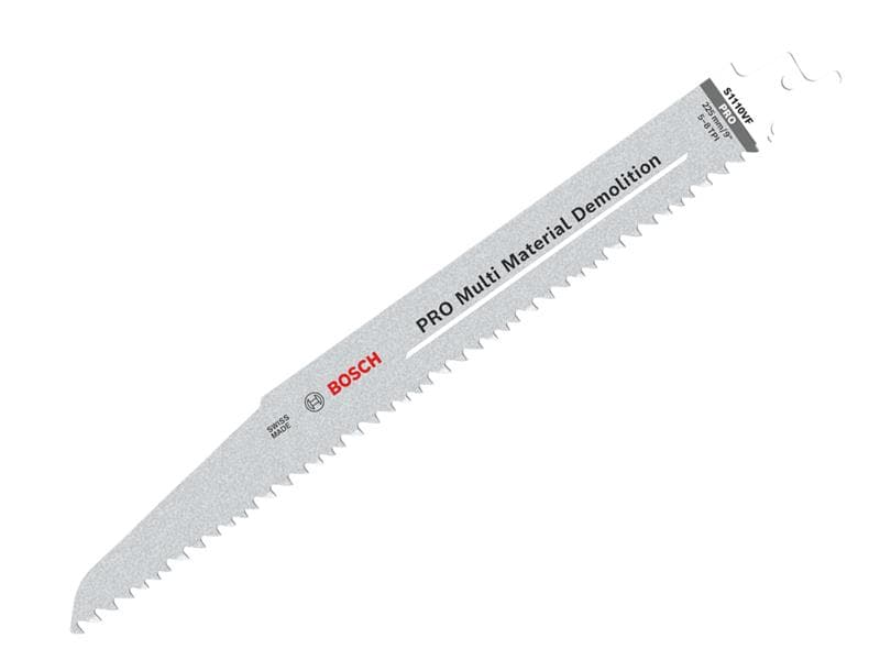 Bosch Powertool Accessories 2608657610 Pro Multi Material Demolition S1110Vf Blade 250Mm 5-8 Tpi (Pack 5)