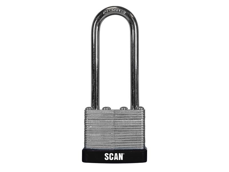 Scan QC0140L Laminated Steel Padlock 40Mm Long Shackle