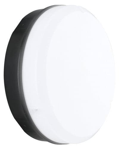 Mosi Bulkhead Round Black Ip65 290Mm 1150Lm 12W Emergency Driver LBM290B11E40-02