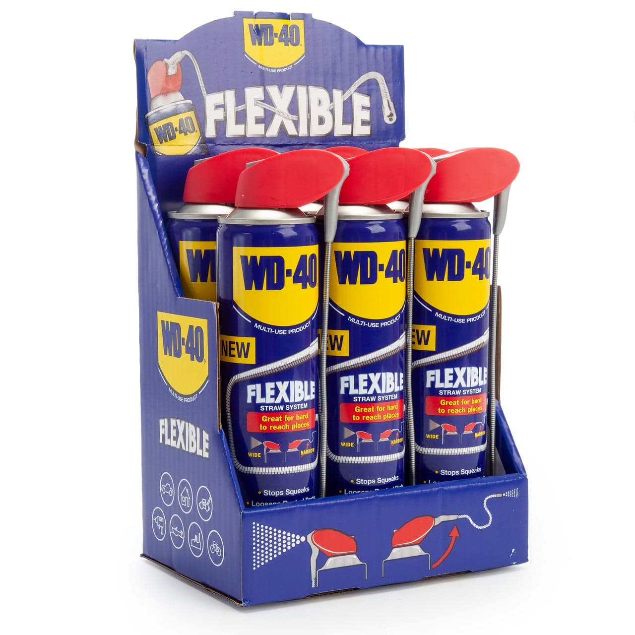 Wd40 Wd-40 Multi-Use Lubricant With Flexible Straw (44955) 400Ml (Pack Of 6)