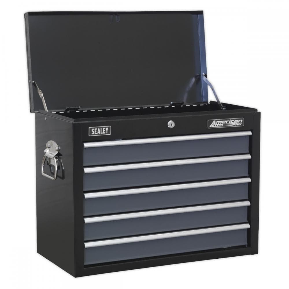 Sealey AP3505TB Topchest 5 Drawer With Ball-Bearing Slides - Black/Grey