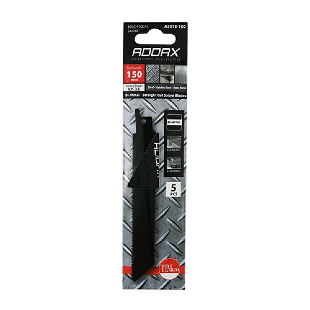 Timco A3015-150 Reciprocating Saw Blades - Metal Cutting - Bi-Metal S922Af Pack 5