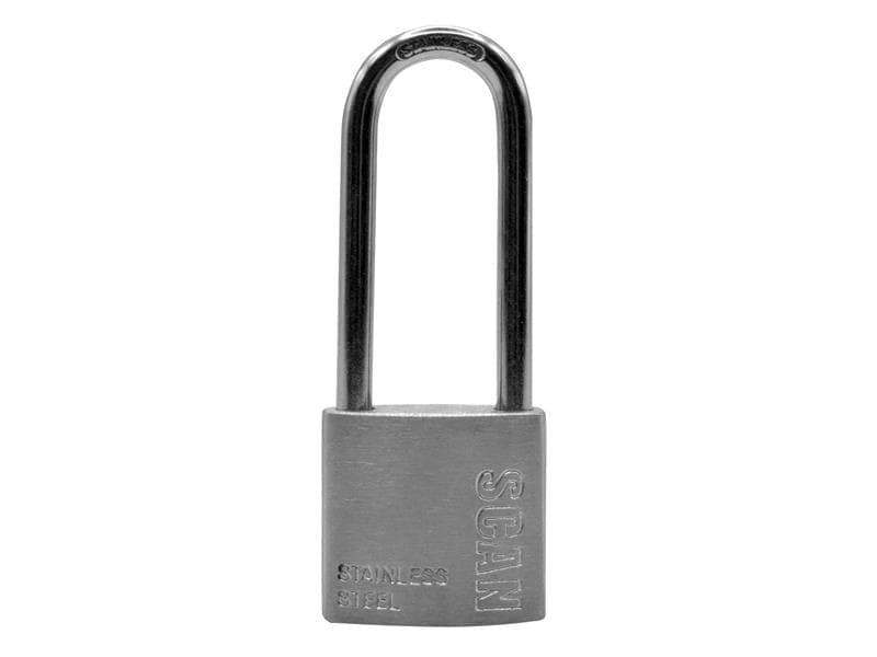 Scan ZB111-32L Stainless Steel Padlock 32Mm Long Shackle