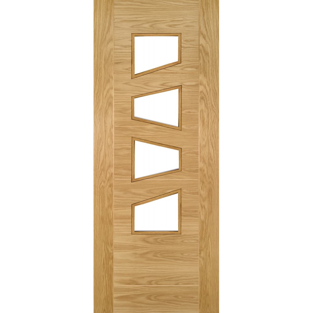 Deanta Seville Prefinished Oak Glazed 4 Lite Slanted 1981mm x 610mm x 35mm