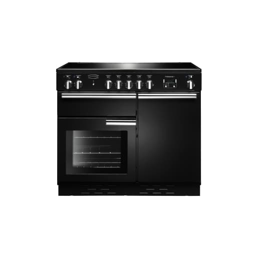 Rangemaster Professional Plus Induction Range Cooker 100cm Black with Chrome Trim - PROP100EIGB/C