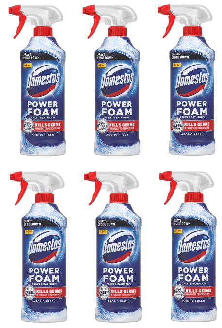 6 x Domestos Power Foam Arctic Fresh - 450Ml