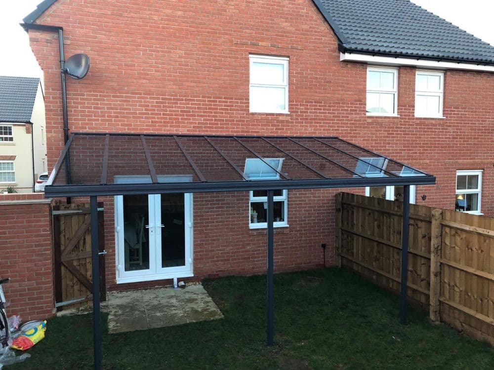 Simplicity 6 Aluminium Pergola / Veranda - 24000mm x 2000mm Rectangular - Grey
