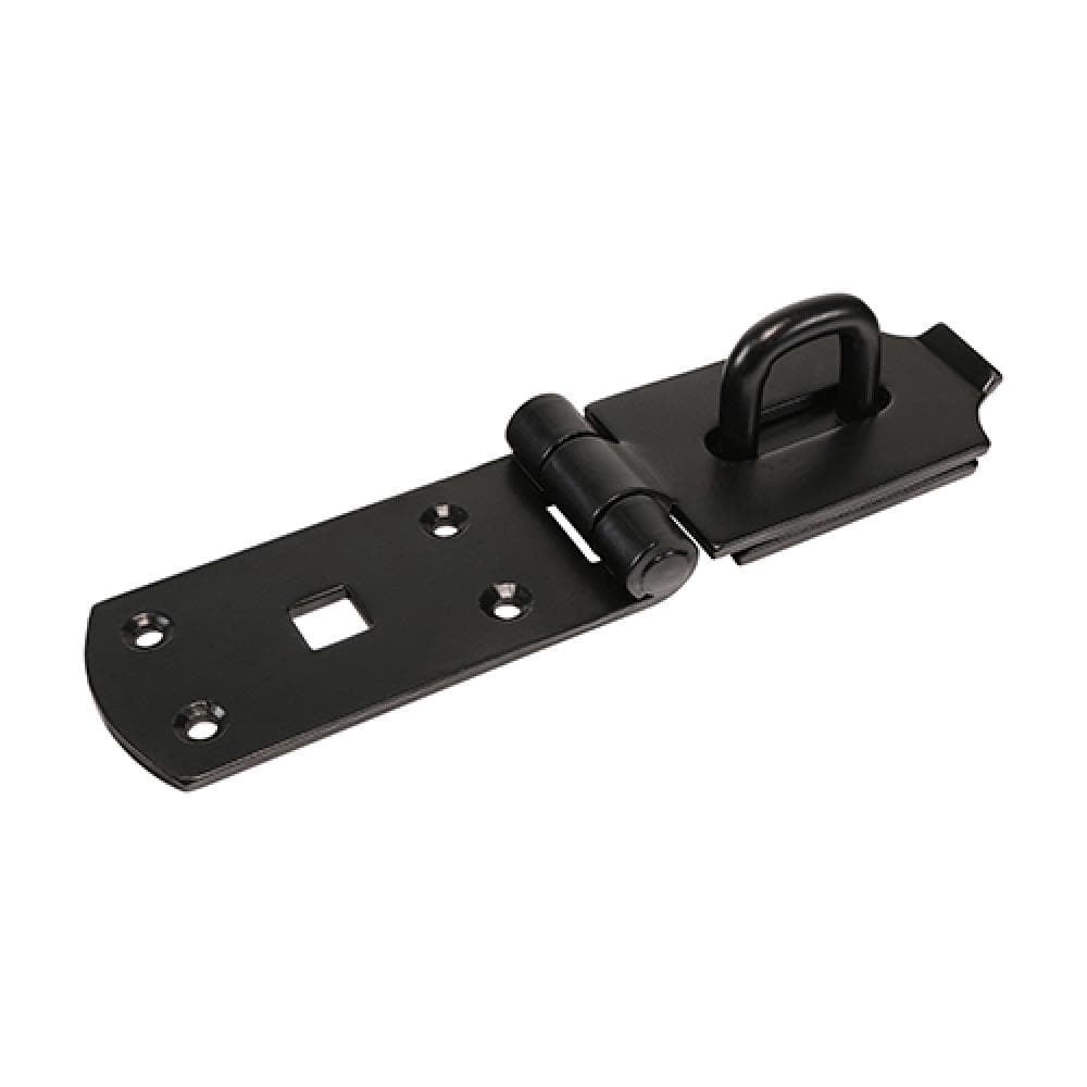 Timco BHS8BB Secure Bolt On Hasp & Staple - Heavy Duty - Black 8in Plain Bag 1