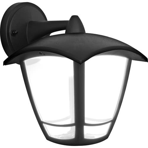 Exterior Led Coach Lantern 4 Panel Top Arm 640Lm 8W 4000K Ip44 Black Non-Pir LEXCL4T6B4-01