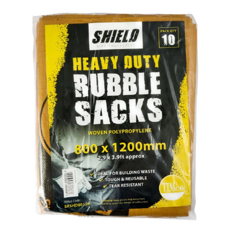 Timco SRSHD80120 Rubble Sacks - Heavy Duty 80 X 120Cm Bag 10