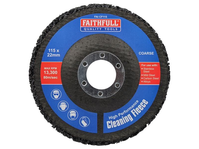 Faithfull Cleaning Fleece Disc Coarse 115 X 22Mm