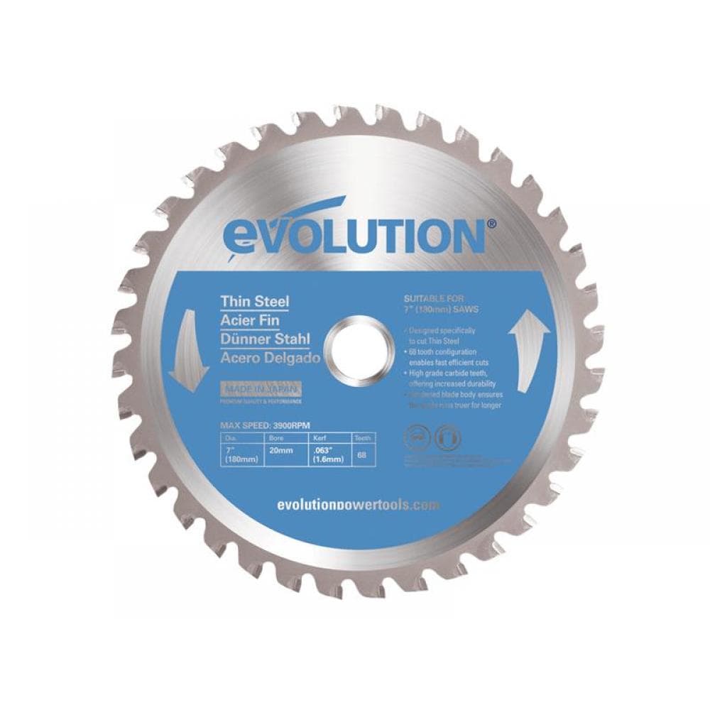 Evolution EVOBLADE Thin Steel Cutting Circular Saw Blade 180 X 20Mm X 36T
