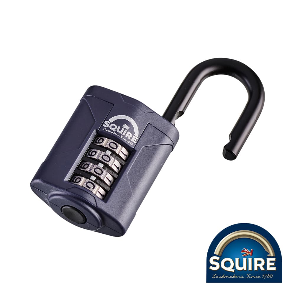 Squire SQR701367 Combination Padlock - Steel Open Shackle - Cp40 40Mm Blister Pack 1