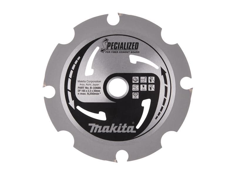 Makita B-33685 B-33685 Specialized Blade For Fibre Cement Board 165 X 20Mm X 4T
