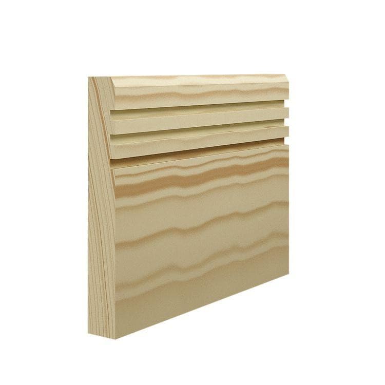 Grooved 3 Chamfered Pine Skirting Board