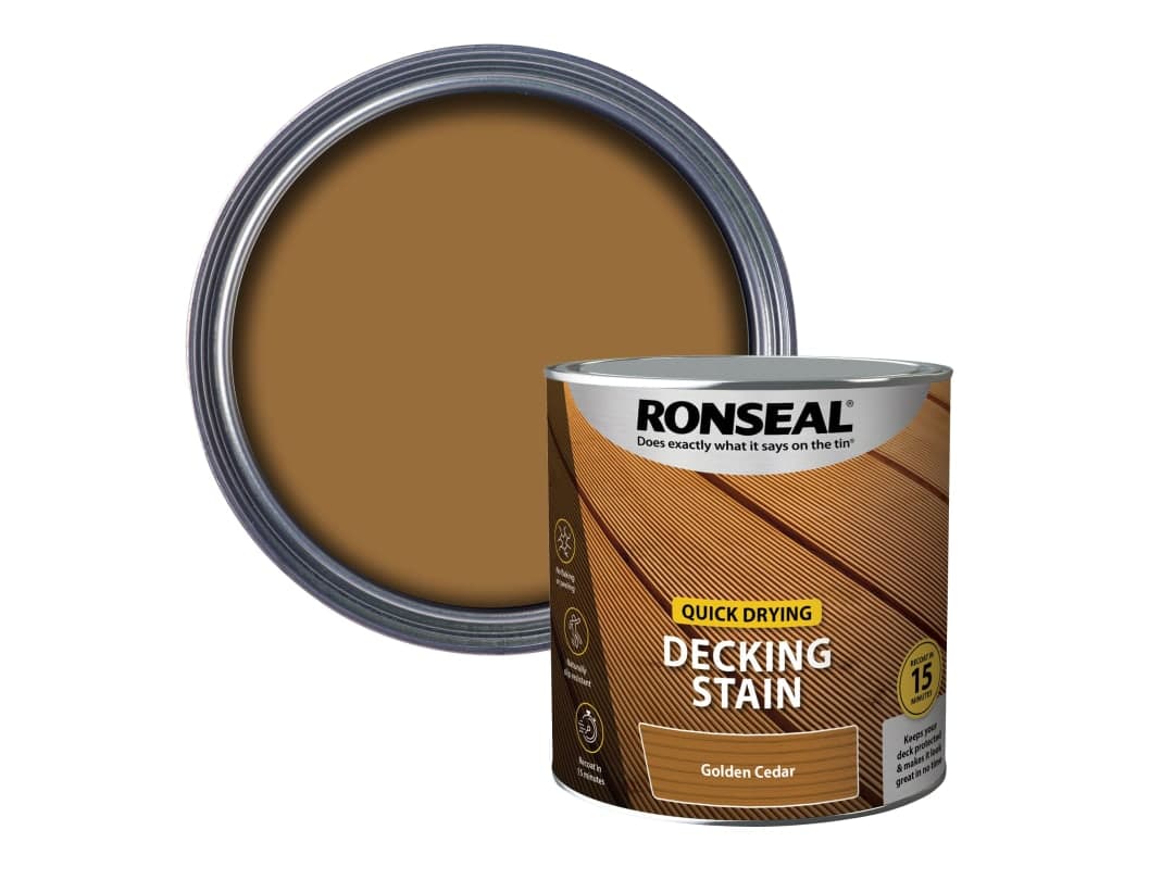 Ronseal Quick Drying Decking Stain Golden Cedar 2.5 litre 39074