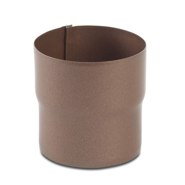 Steel Downpipe Connector - 87mm Copper Effect