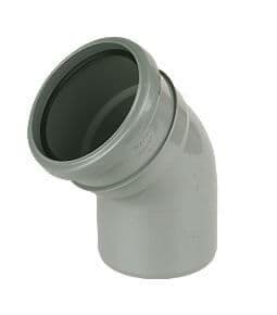 FloPlast Industrial/ Xtraflo Downpipe Single Socket Bend - 135 Degree x 110mm Grey