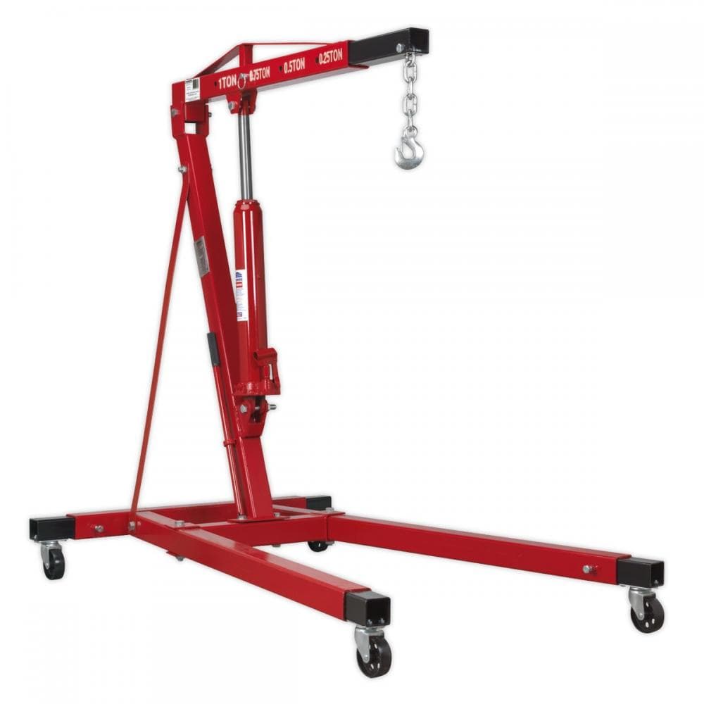 Sealey SC10LR Engine Crane 1 Tonne Long Reach Extendable Legs