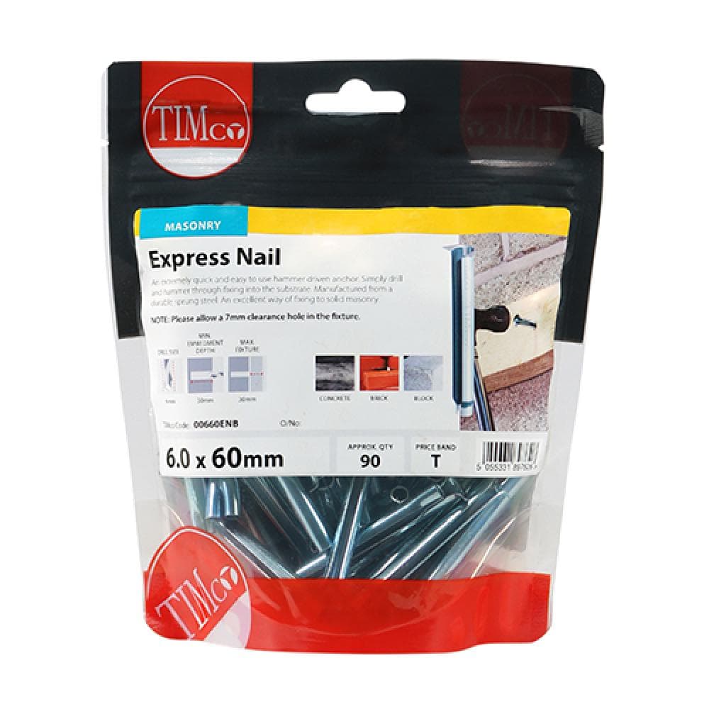 Timco 00660ENB Express Nails - Zinc 6.0 X 60 TIMbag 90