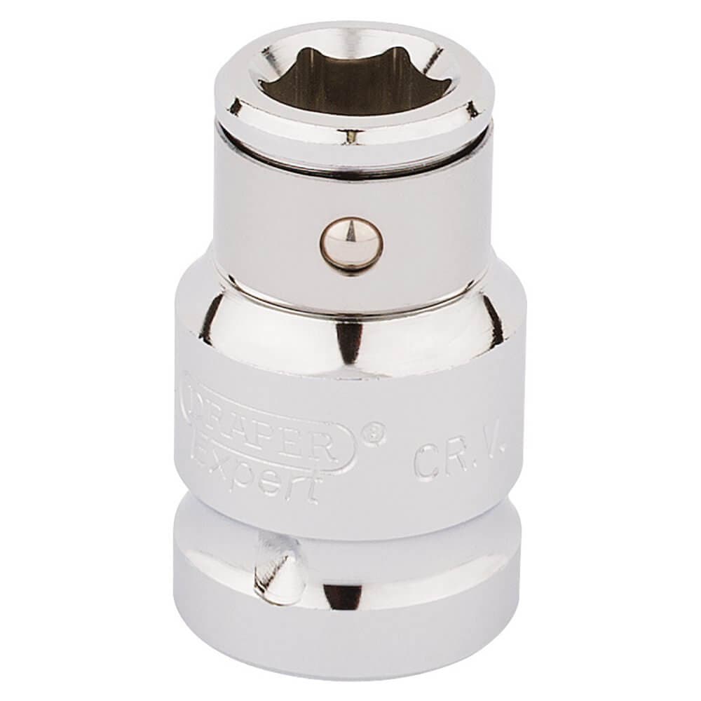 Draper Expert 16811 Screwdriver Bit Holding Socket 1/2in Sq. Dr. X 10Mm Hexagon each