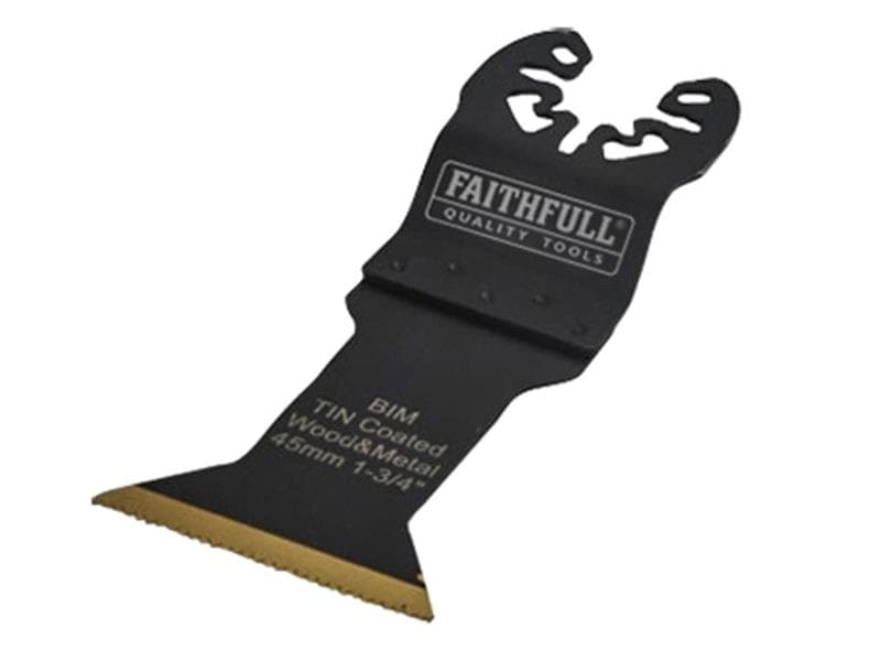 Faithfull M0010052TB Multi-Functional Tool Bi-Metal Flush Cut Tin Coated Blade 45Mm