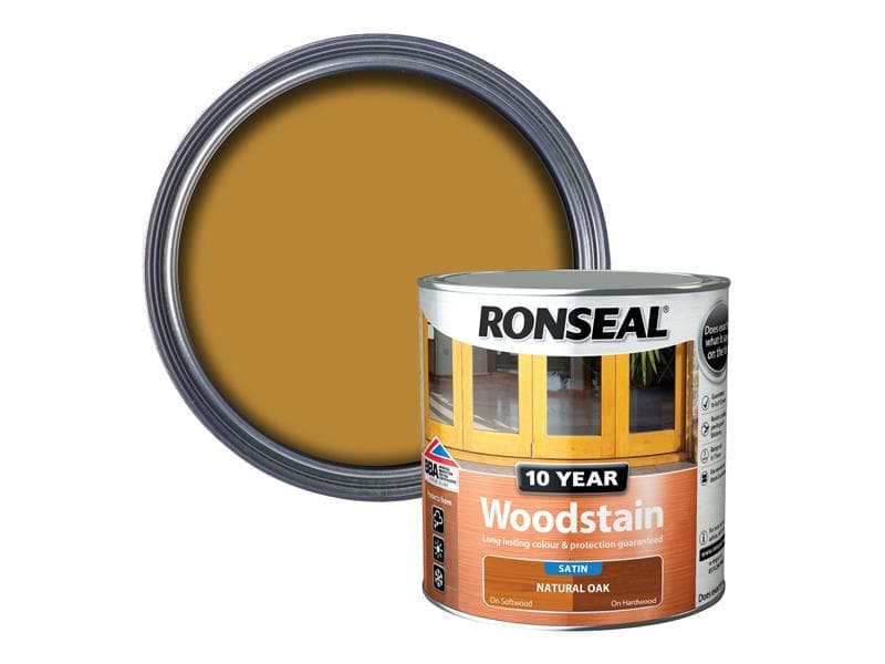 Ronseal 38694 10 Year Woodstain Natural Oak 2.5 Litre