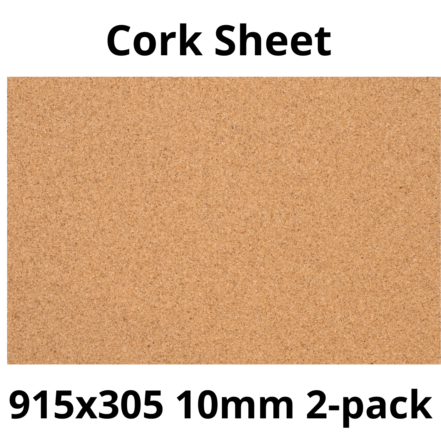 Cork Sheet - 915x305mm - 10mm - Décor and DIY - Pack of 2