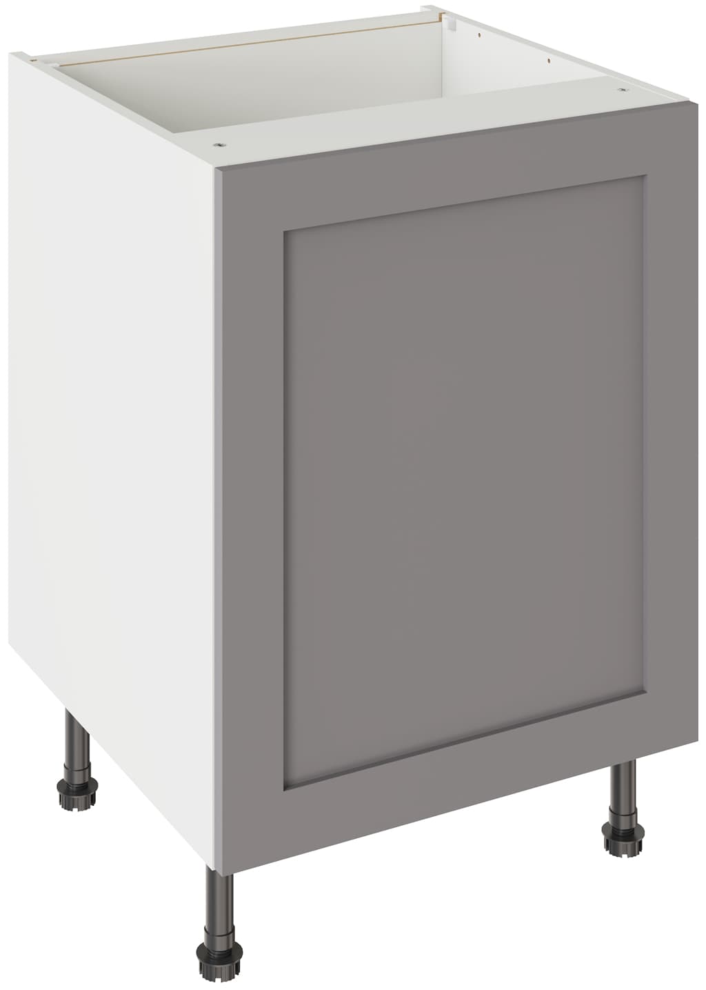 Kitchen Kit Flatpack Sink Base Unit Shaker Ultra Matt Dust Grey 600mm - FKKH0835