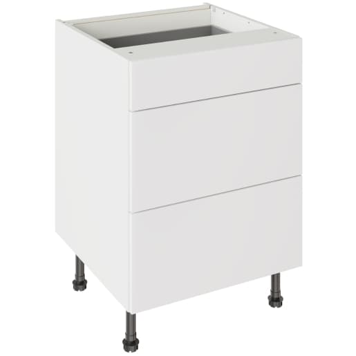 Flatpack 600 Sink/Hob Cabinet Slab Super Gloss White
