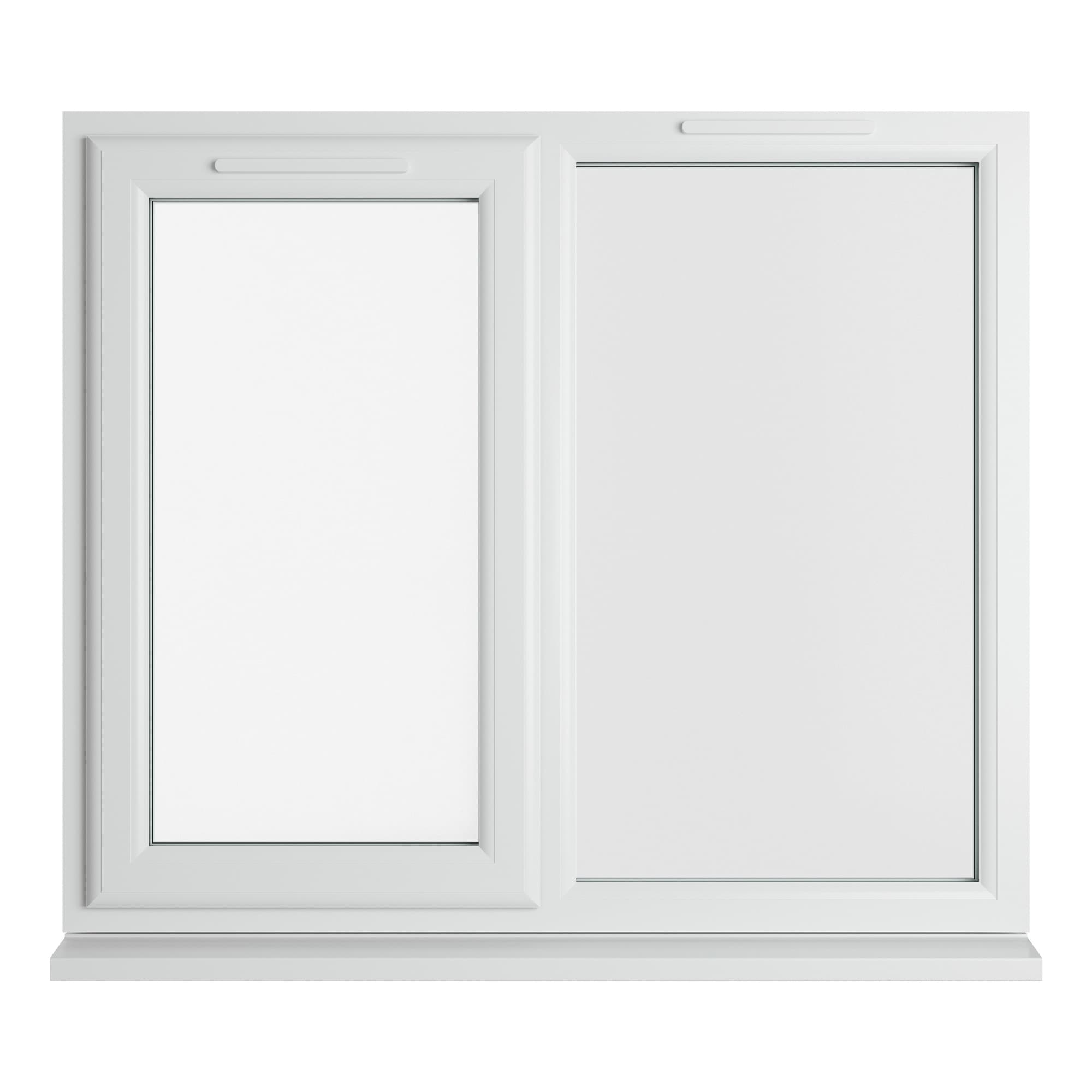 Crystal Triple Glazed uPVC Window White Left Hung 1190mm x 965mm Clear