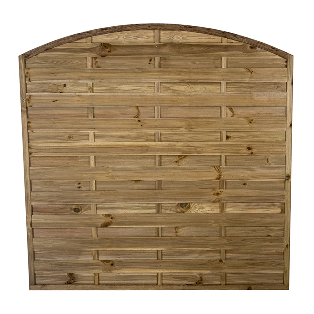 Pressure Treated Decorative Dome Top Fence Panel 6ft x 6ft Pack of 3