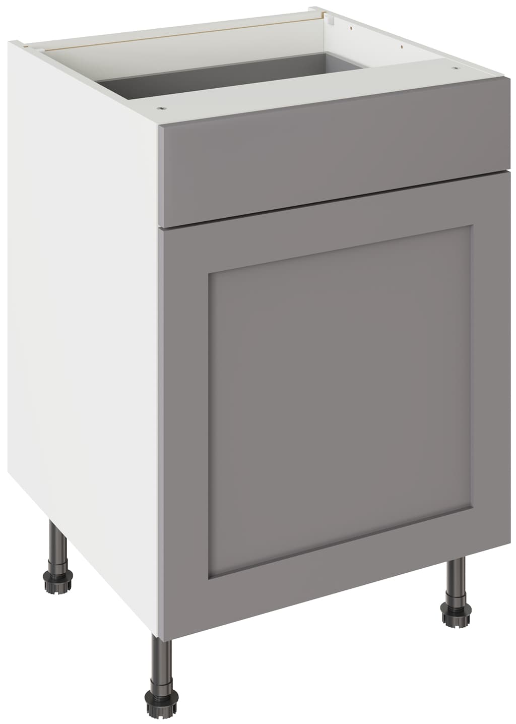 Flatpack 600 Drawerline Base Cabinet Shaker Ultra Matt Dust Grey