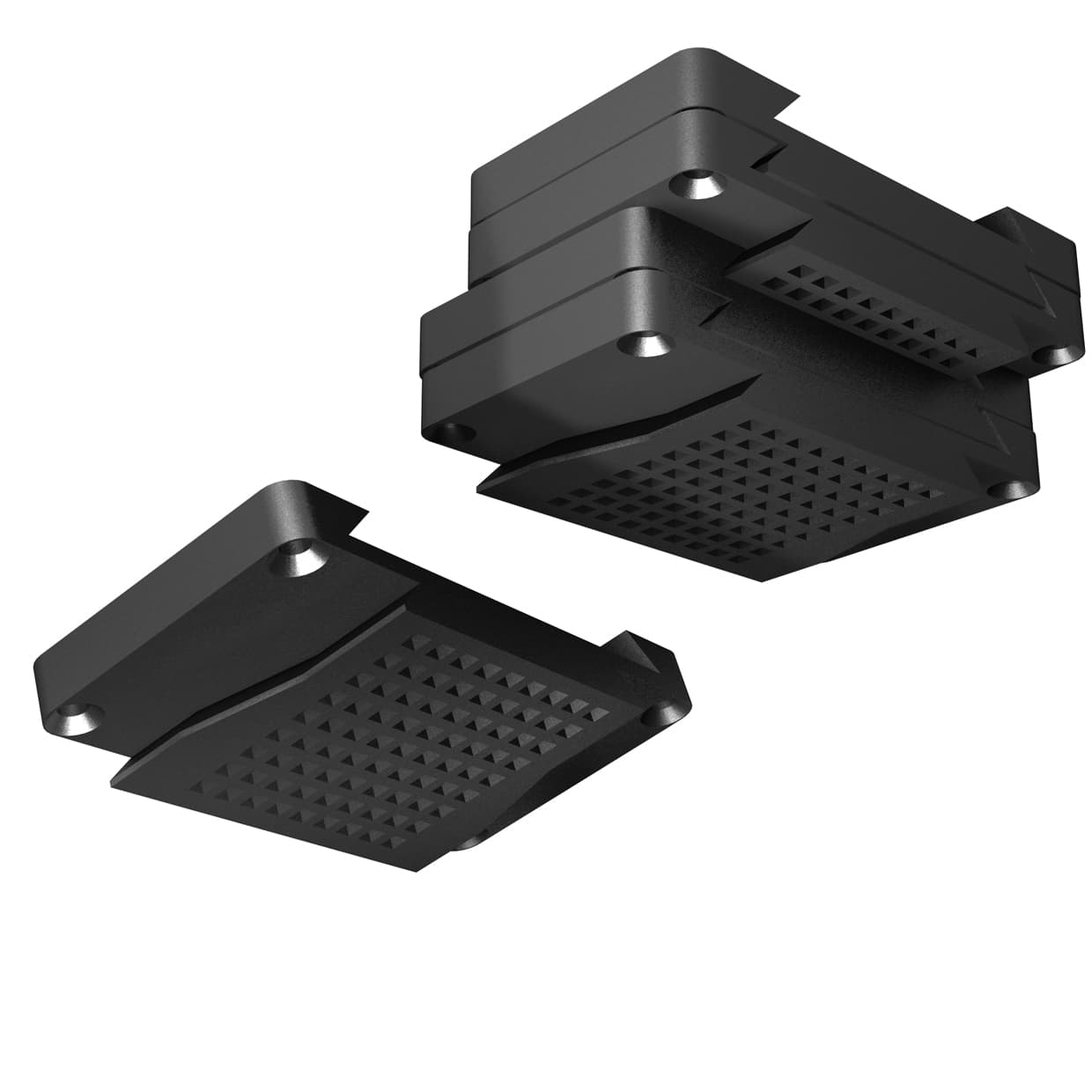 Spacepro Black Plastic Spacer Blocks up to 120mm, Size: 114x50x90mm