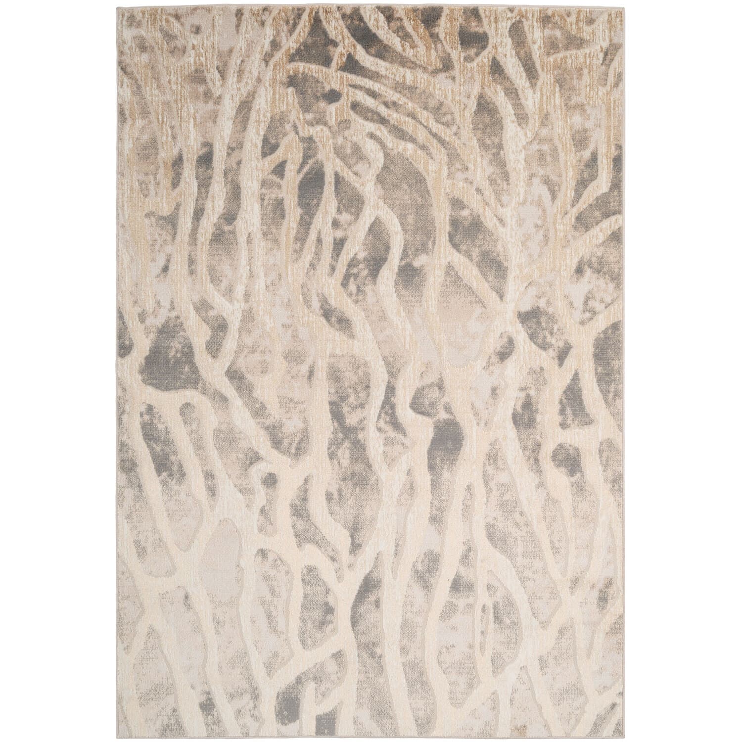 Beige Metallic Area Rug - Beige / 150cm